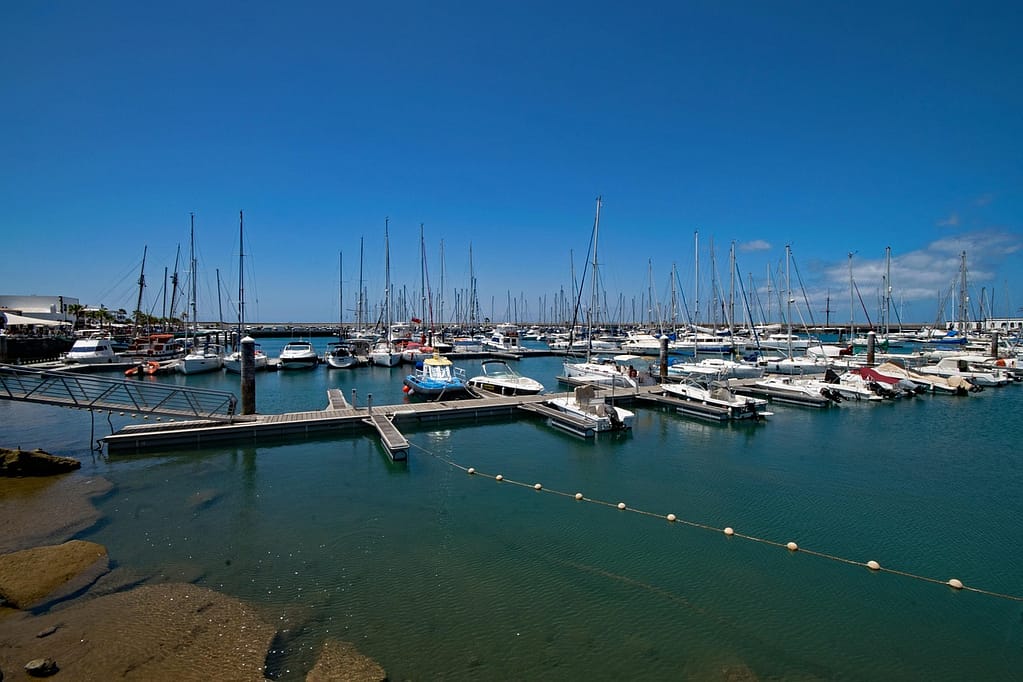 Marina Rubicón en Playa Blanca, sur de Lanzarote