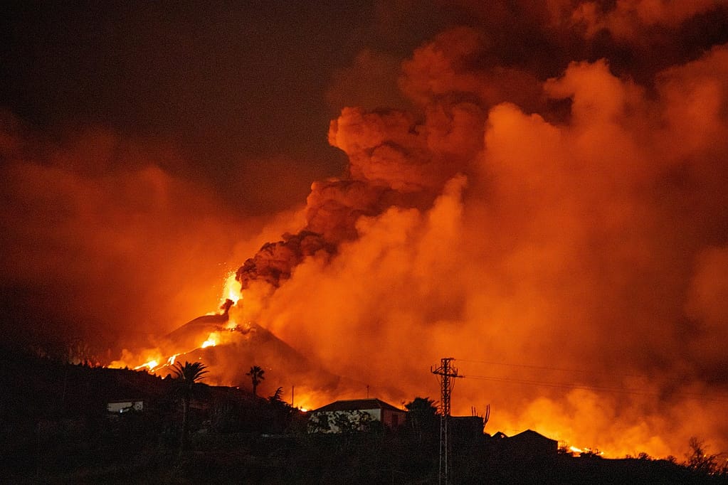Colada volcánica del Tajogaite en la isla de La Palma