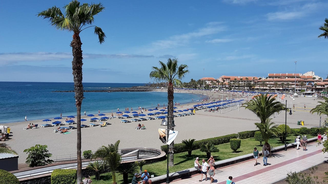 Playa de las Vistas, Los Cristianos, sur de Tenerife